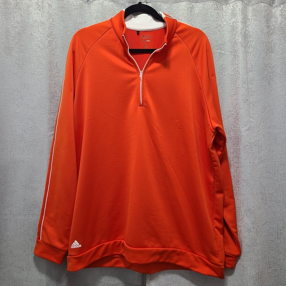 Adidas Orange Quarter-Zip Pullover‎